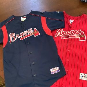 Atlanta Braves Majestic baseball jerseys youth Large